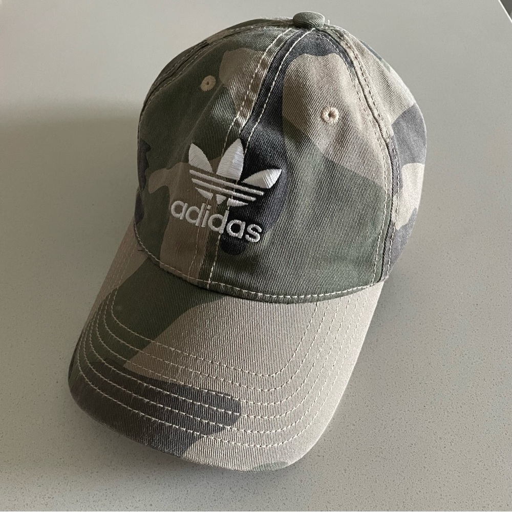 Adidas Green and Gray Camo Cap